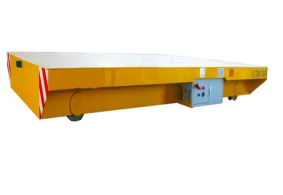 Heavy Duty Cargo Electrical RGV Flat Transfer Cart For Max 10 Ton Transfer