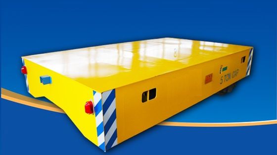 Heavy Duty Cargo Electrical RGV Flat Transfer Cart For Max 10 Ton Transfer