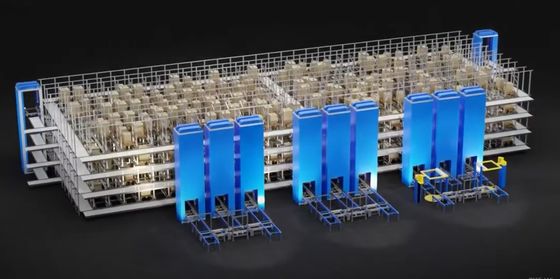 Dense ASRS 4 Way Shuttle For Cold Chain Automatic Racking System For Frozen Environment