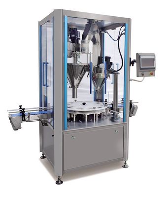 Metal Can Pack Sterilization Filling Capping And Labeling Machine For Powder Product